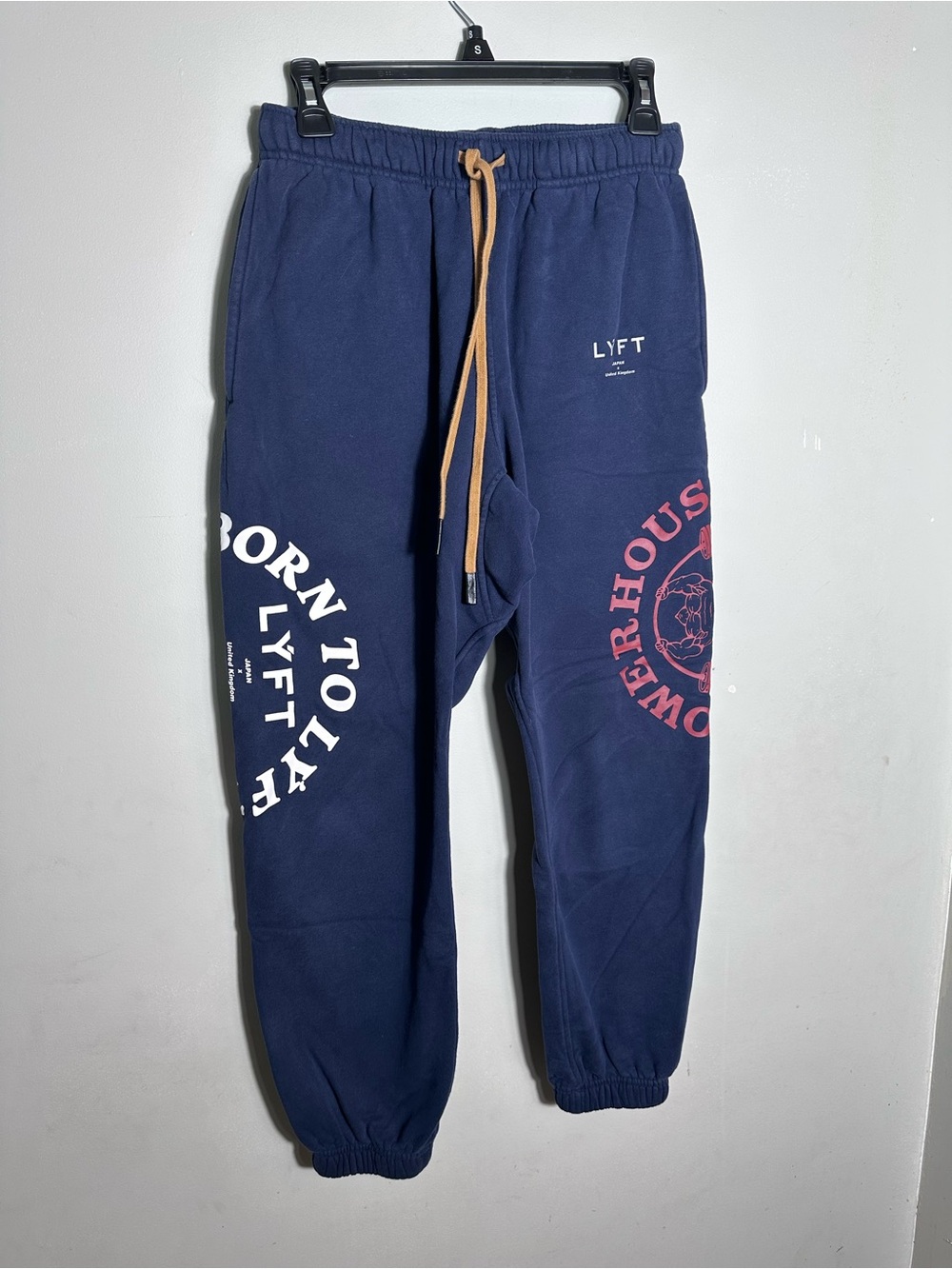 Lyft x Powerhouse Navy Graphic Jogger Sweatpants with Contrast Prints